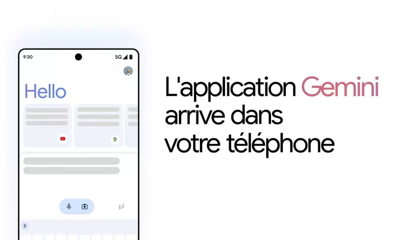 Application Gemini sur Android
